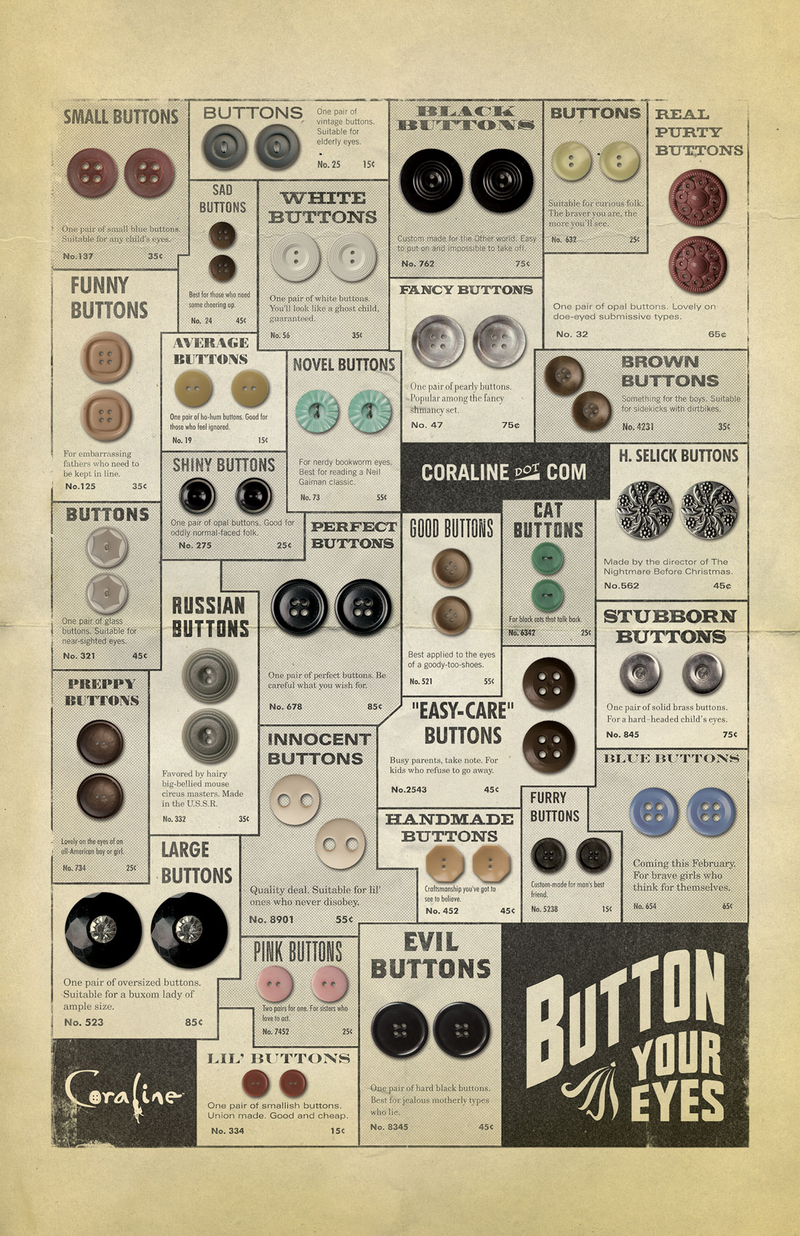 Illustration for article titled Sew Buttons Over Your Eyes And Paper Your Walls, Coraline Style
